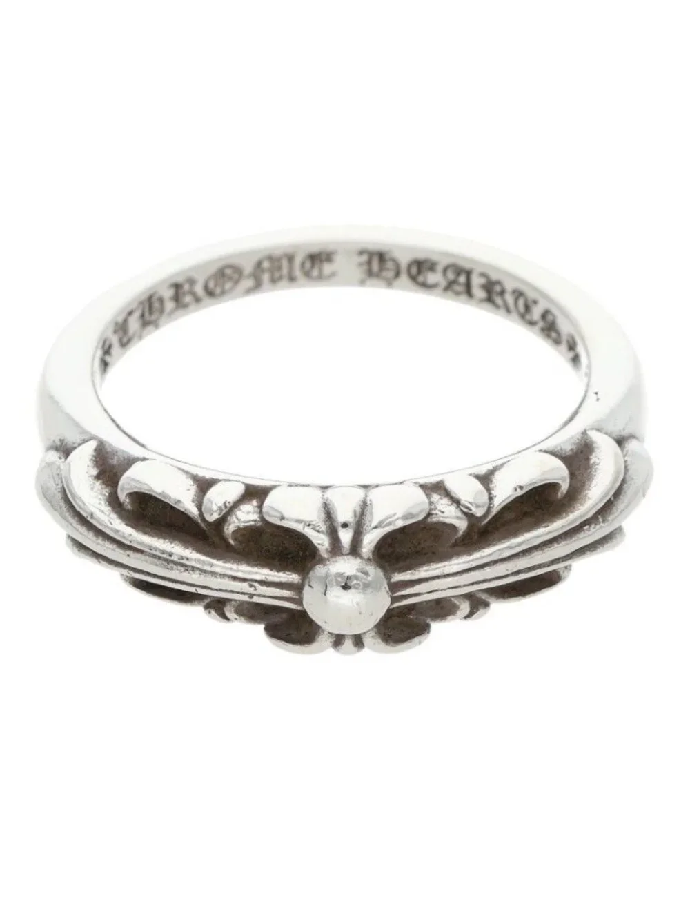 Chrome Hearts Baby Classic Floral Cross Silver Ring